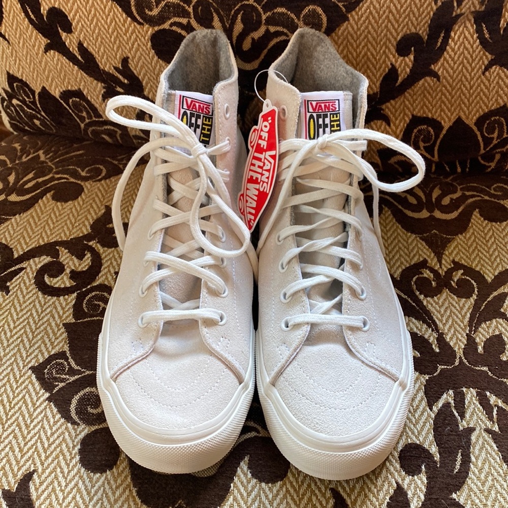 Vans unisex ladies 10 Urban Outfitters SK8-HIDecon Suede True White New in Box